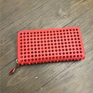 Christian Louboutin Red Studded Wallet